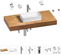 Комплект мебели для ванной комнаты с раковиной Wellsee Genuine Tree 201016951