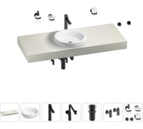 Комплект мебели для ванной комнаты с раковиной Wellsee Genuine Tree 201015877