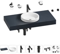 Комплект мебели для ванной комнаты с раковиной Wellsee Genuine Tree 201015777