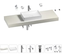Комплект мебели для ванной комнаты с раковиной Wellsee Genuine Tree 201017556