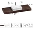 Комплект мебели для ванной комнаты с раковиной Wellsee Genuine Tree 201017616 1