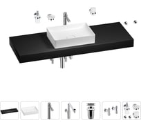 Комплект мебели для ванной комнаты с раковиной Wellsee Genuine Tree 201017656