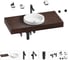 Комплект мебели для ванной комнаты с раковиной Wellsee Genuine Tree 201015817 1