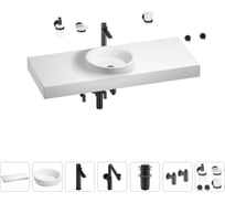 Комплект мебели для ванной комнаты Wellsee Genuine Tree с раковиной 201015957