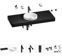 Комплект мебели для ванной комнаты Wellsee Genuine Tree с раковиной 201015977