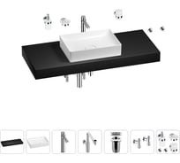 Комплект мебели для ванной комнаты с раковиной Wellsee Genuine Tree 201017536