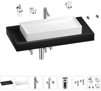 Комплект мебели для ванной комнаты с раковиной Wellsee Genuine Tree 201017776