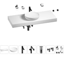 Комплект мебели для ванной комнаты Wellsee Genuine Tree с раковиной 201016437