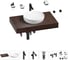 Комплект мебели для ванной комнаты с раковиной Wellsee Genuine Tree 201016177 1