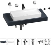 Комплект мебели для ванной комнаты с раковиной Wellsee Genuine Tree 201017697