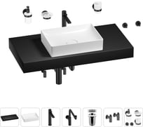 Комплект мебели для ванной комнаты с раковиной Wellsee Genuine Tree 201017417