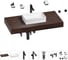 Комплект мебели для ванной комнаты с раковиной Wellsee Genuine Tree 201016967 1
