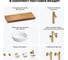 Комплект мебели для ванной комнаты Wellsee Genuine Tree с раковиной 201015918 8