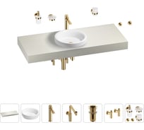 Комплект мебели для ванной комнаты с раковиной Wellsee Genuine Tree 201015878