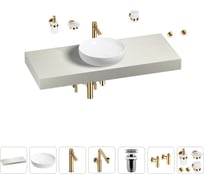 Комплект мебели для ванной комнаты с раковиной Wellsee Genuine Tree 201016358