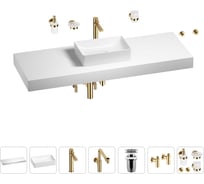 Комплект мебели для ванной комнаты с раковиной Wellsee Genuine Tree 201017163