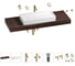 Комплект мебели для ванной комнаты с раковиной Wellsee Genuine Tree 201017978 1
