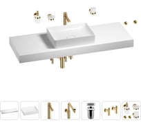 Комплект мебели для ванной комнаты с раковиной Wellsee Genuine Tree 201017638