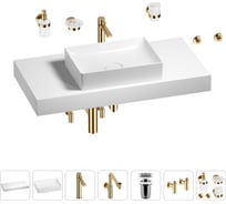 Комплект мебели для ванной комнаты с раковиной Wellsee Genuine Tree 201017398