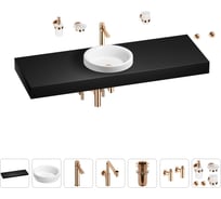 Комплект мебели для ванной комнаты Wellsee Genuine Tree с раковиной 201016099