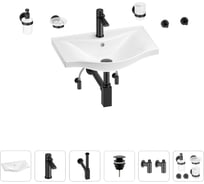 Раковина для ванной Wellsee Bisou в наборе 9 в 1 201007217