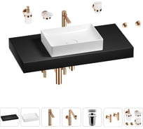 Комплект мебели для ванной комнаты с раковиной Wellsee Genuine Tree 201017419