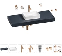 Комплект мебели для ванной комнаты с раковиной Wellsee Genuine Tree 201017029