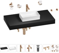 Комплект мебели для ванной комнаты с раковиной Wellsee Genuine Tree 201016999