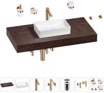 Комплект мебели для ванной комнаты с раковиной Wellsee Genuine Tree 201016969