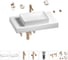 Комплект мебели для ванной комнаты с раковиной Wellsee Genuine Tree 201017279 1