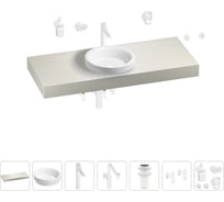 Комплект мебели для ванной комнаты с раковиной Wellsee Genuine Tree 201015880