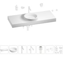 Комплект мебели для ванной комнаты Wellsee Genuine Tree с раковиной 201015960