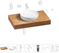 Комплект мебели для ванной комнаты Wellsee Genuine Tree с раковиной 201016160