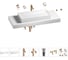 Комплект мебели для ванной комнаты Wellsee Genuine Tree с раковиной 201017879 1