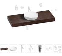 Комплект мебели для ванной комнаты с раковиной Wellsee Genuine Tree 201016420