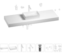 Комплект мебели для ванной комнаты с раковиной Wellsee Genuine Tree 201017165