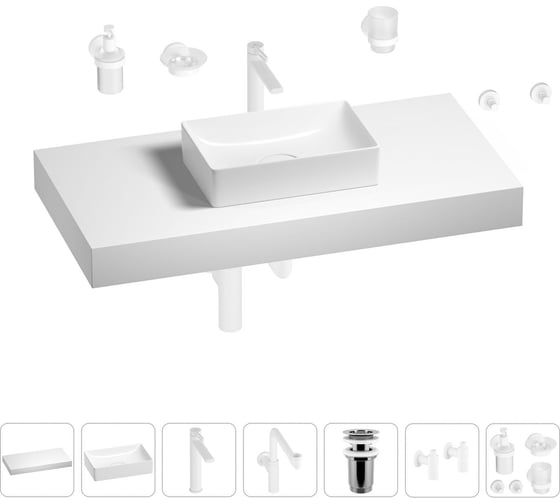 Комплект мебели для ванной комнаты с раковиной Wellsee Genuine Tree 201016985 1