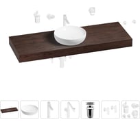 Комплект мебели для ванной комнаты с раковиной Wellsee Genuine Tree 201016540