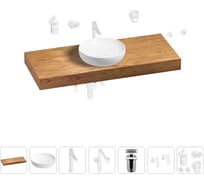 Комплект мебели для ванной комнаты Wellsee Genuine Tree с раковиной 201016400