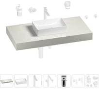 Комплект мебели для ванной комнаты с раковиной Wellsee Genuine Tree 201016925