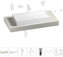 Комплект мебели для ванной комнаты с раковиной Wellsee Genuine Tree 201017680