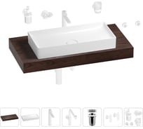 Комплект мебели для ванной комнаты с раковиной Wellsee Genuine Tree 201017740