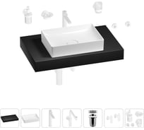 Комплект мебели для ванной комнаты с раковиной Wellsee Genuine Tree 201017300