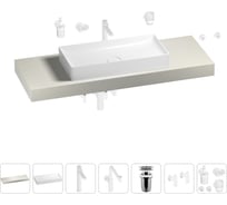 Комплект мебели для ванной комнаты с раковиной Wellsee Genuine Tree 201017920