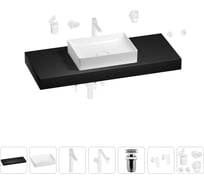 Комплект мебели для ванной комнаты с раковиной Wellsee Genuine Tree 201017540