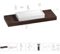 Комплект мебели для ванной комнаты с раковиной Wellsee Genuine Tree 201017980