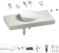 Комплект мебели для ванной комнаты с раковиной Wellsee Genuine Tree 201016246