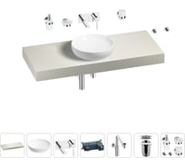 Комплект мебели для ванной комнаты с раковиной Wellsee Genuine Tree 201016366