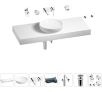 Комплект мебели для ванной комнаты Wellsee Genuine Tree с раковиной 201016446