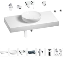 Комплект мебели для ванной комнаты с раковиной Wellsee Genuine Tree 201016326